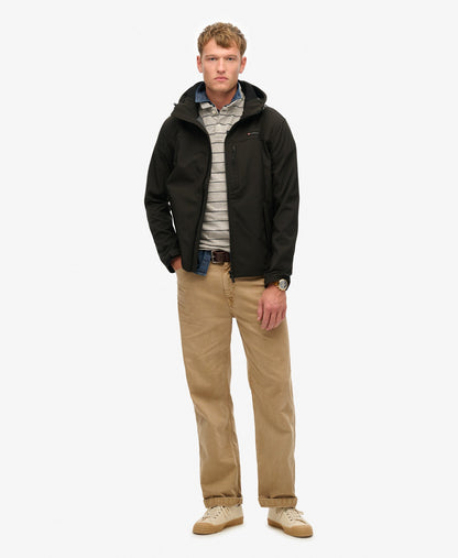 Hooded Soft Shell Trekker Jacket | Black