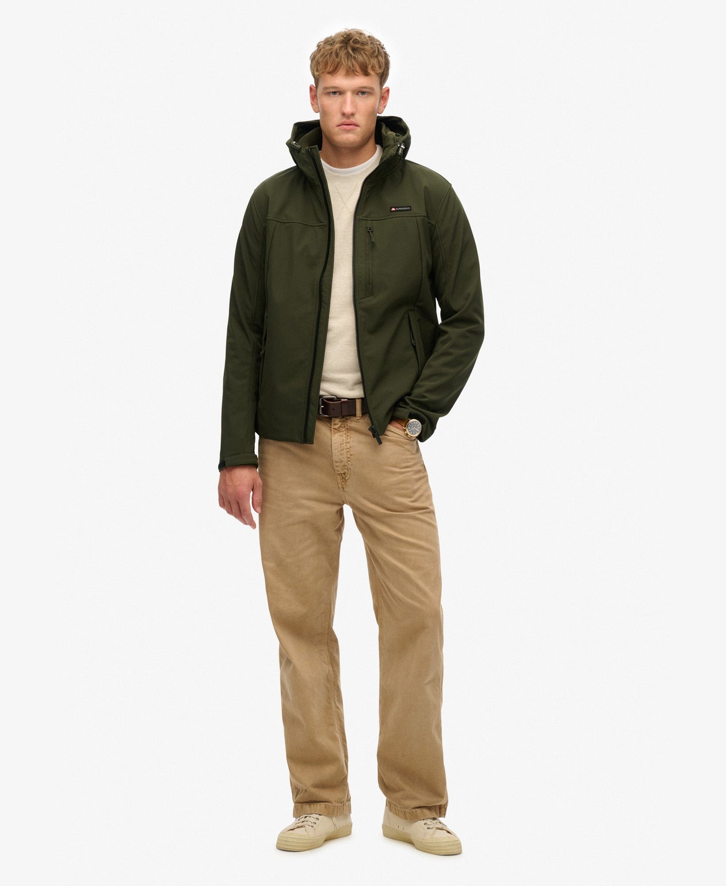 Hooded Soft Shell Trekker Jacket | Surplus Goods Olive Green
