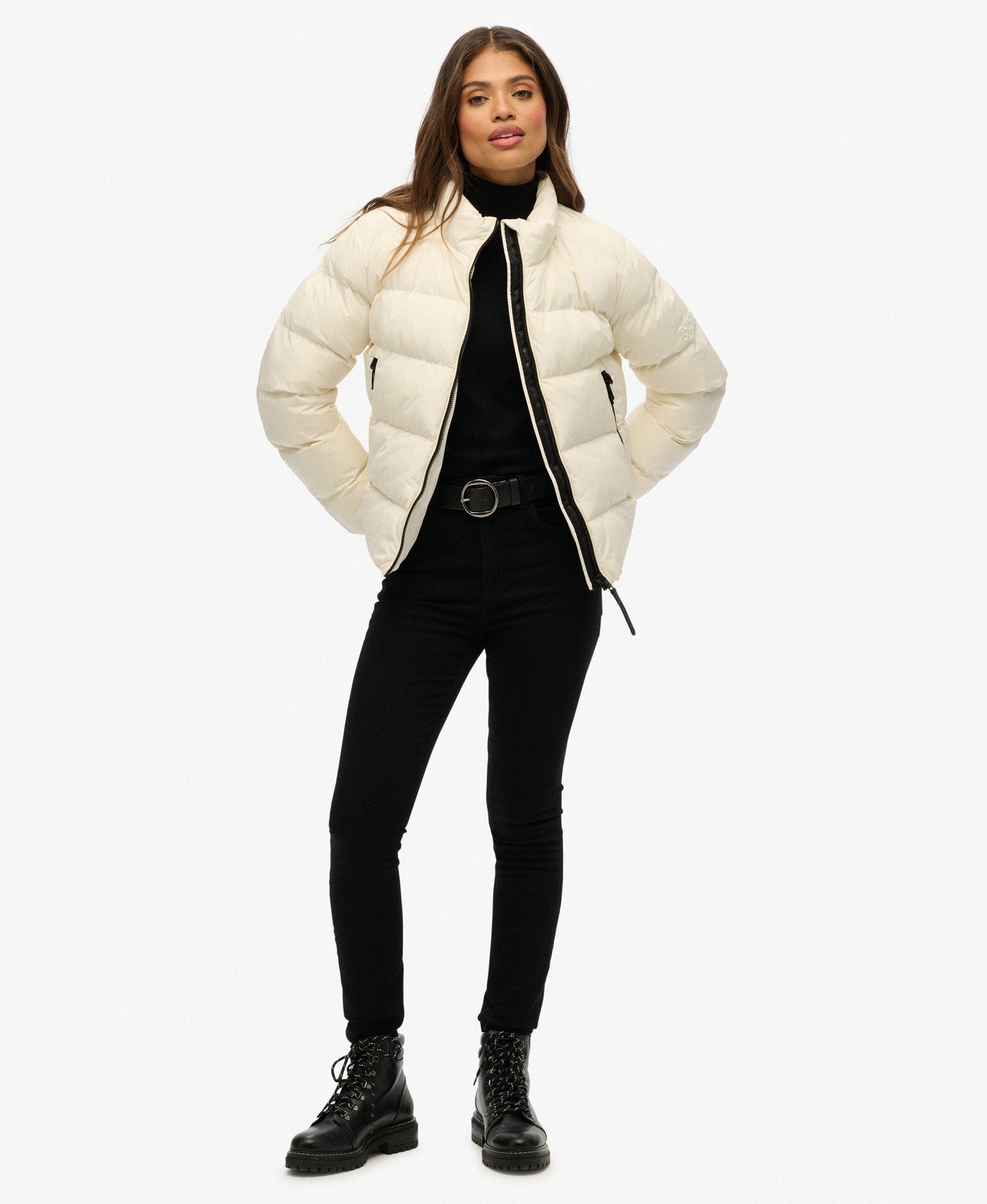 Non Hooded Sports Puffer Jacket | Off White