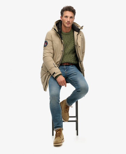 City Padded Parka Jacket | Timber Wolf Brown