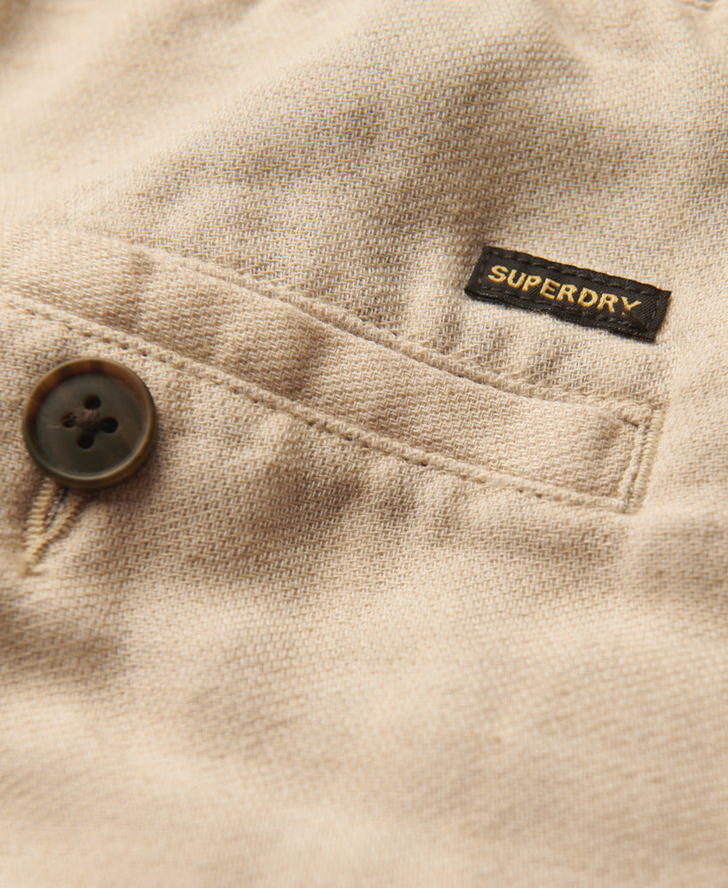 Drawstring Linen Shorts | Stone Grey