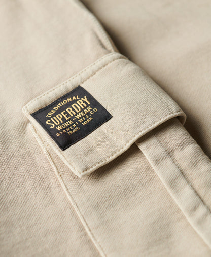 Contrast Stitch Cargo Short | Washed Pelican Beige