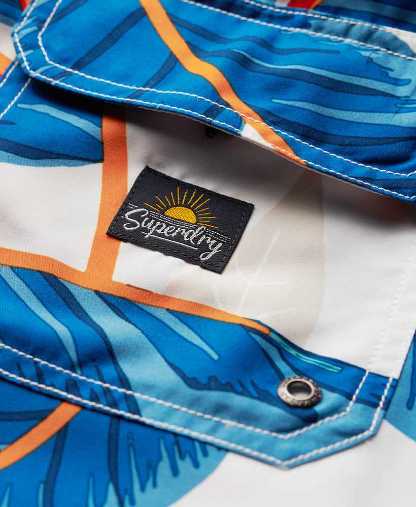 Hawaiian Print Swim Shorts | Optic Paradise