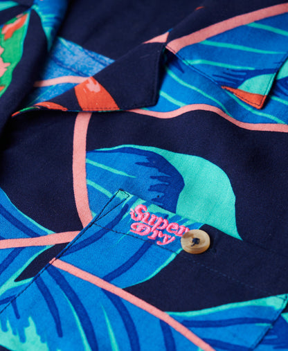Beach Resort Shirt | Navy Paradise