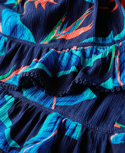 Mini Cami Beach Dress | Navy Paradise