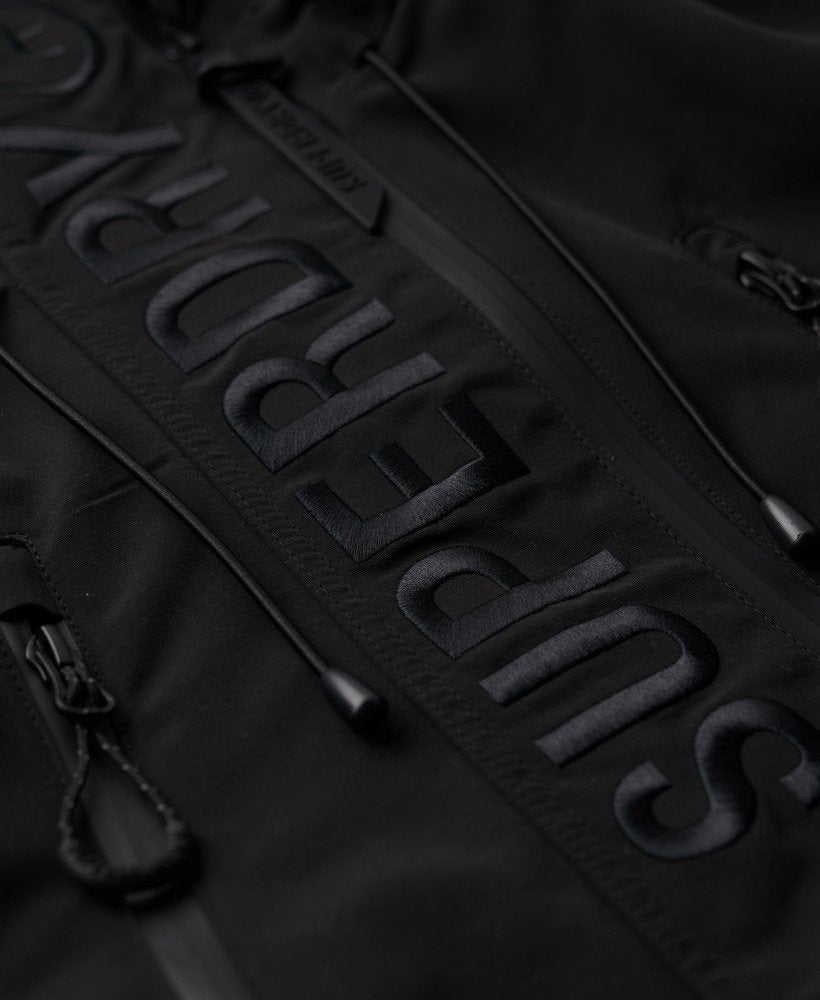 Ultimate Embroidered Windbreaker Slim Fit Jacket | Jet Black