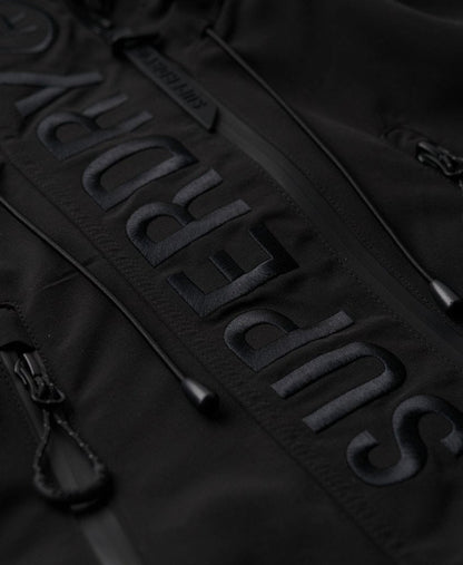 Ultimate Embroidered Windbreaker Slim Fit Jacket | Jet Black