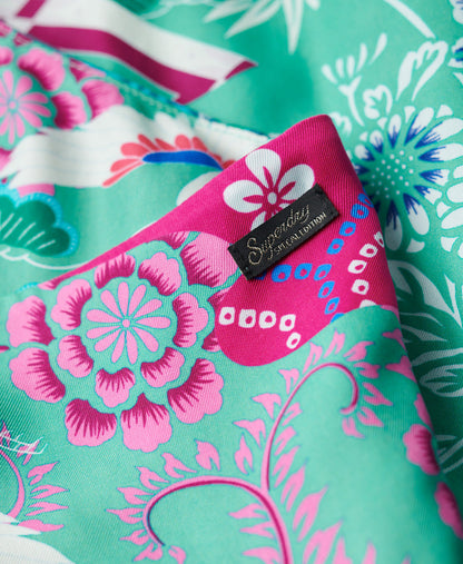 Printed Cami Jumpsuit | Magenta Stork Cloud