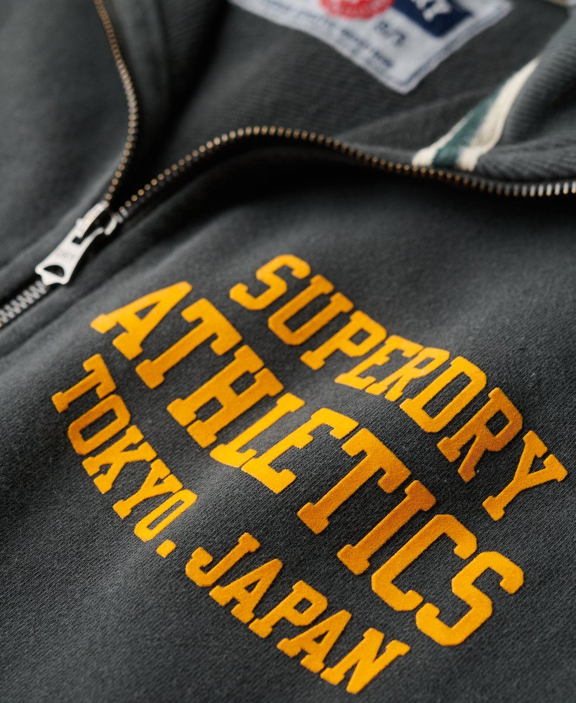 Track &amp; Field Graphic Half Zip | Washed Black