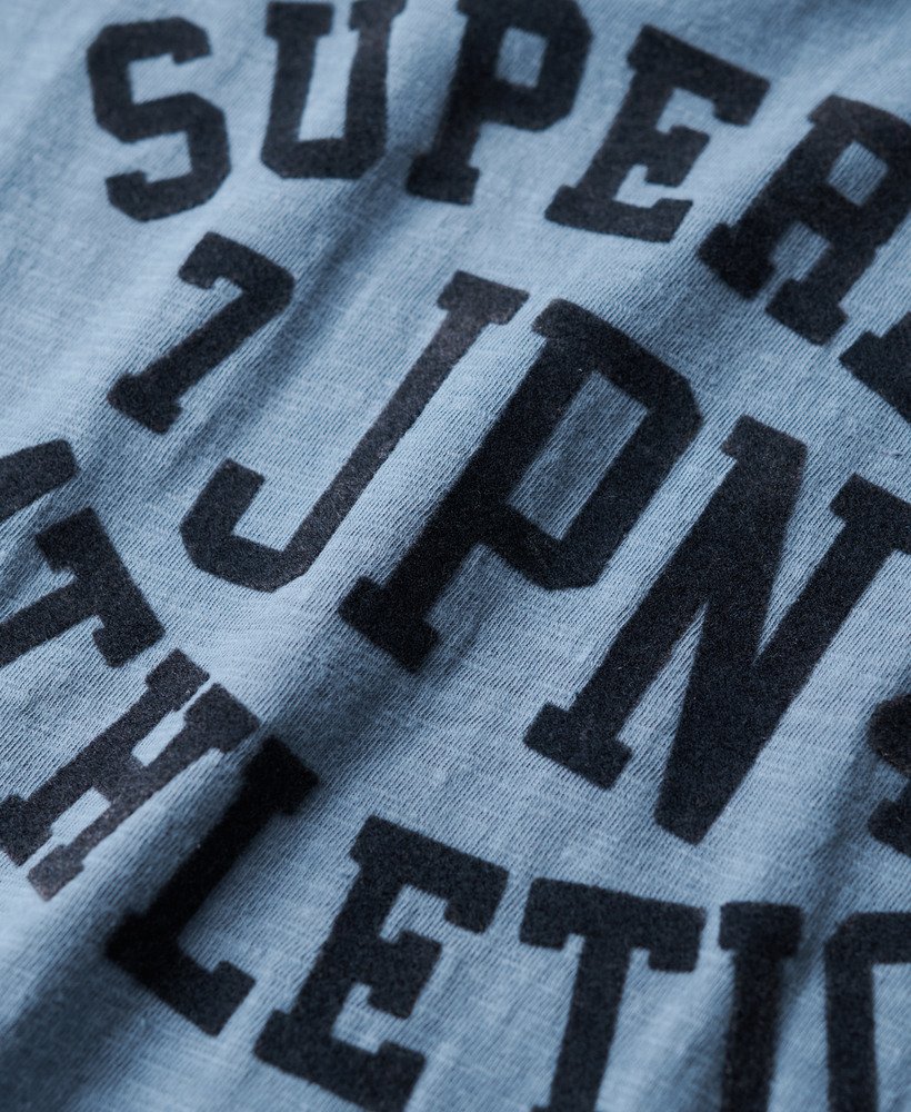 Athletic Graphic Fitted Slim Fit Tee | Wedgewood Blue Slub