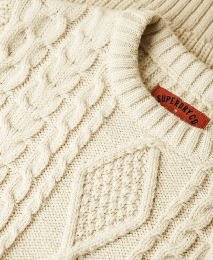 Jacob Cable Jumper | Ecru