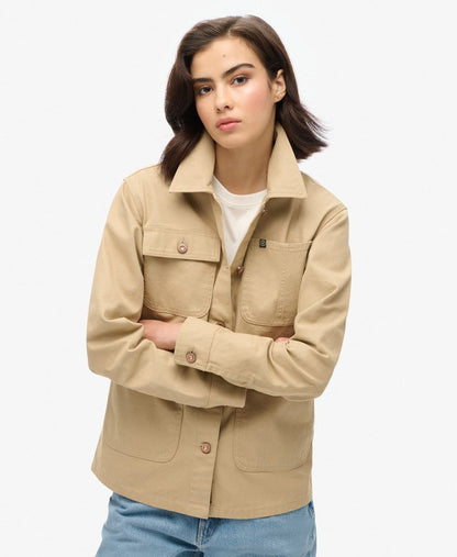 Embroidered Chore Jacket | Canyon Beige