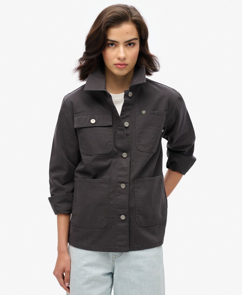 Embroidered Chore Jacket | Blackboard