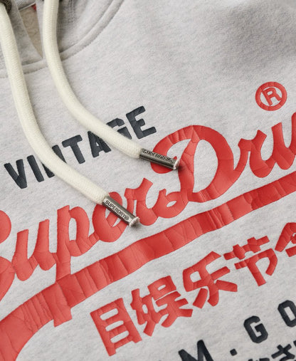 Duo Vintage Logo Hoodie | Glacier Grey Marle
