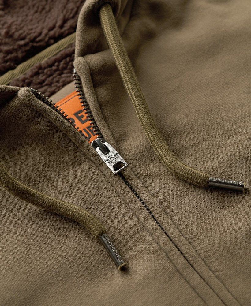 Borg Lined Ziphood | Morel Brown