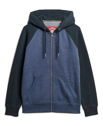 Essential Baseball Slim Fit Ziphood | Heritage Nvy Marle/Eclipsenvy