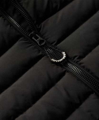 Fuji Print Padded Slim Fit Jacket | Black