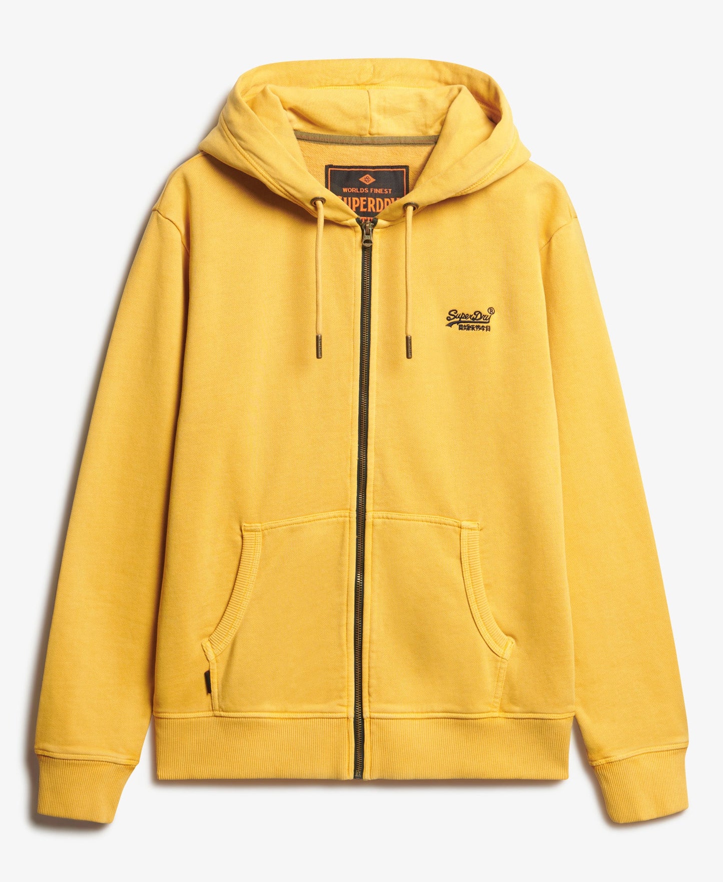 Essential Logo Washed Ziphood | Washed Winter Gold