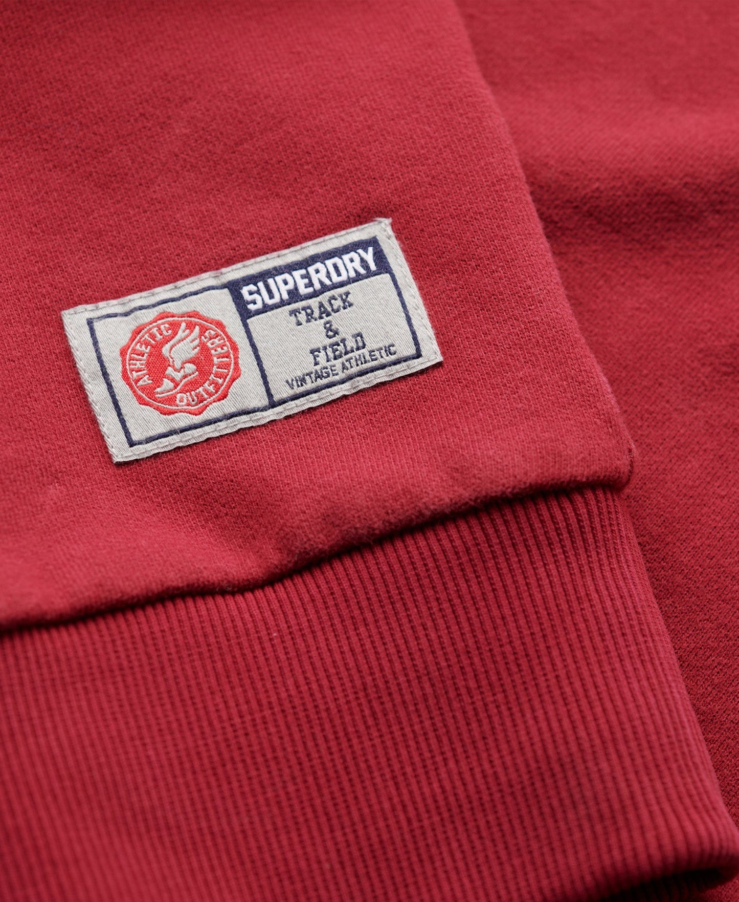 Athletic Printed Sweatshirt | Bordeaux Red