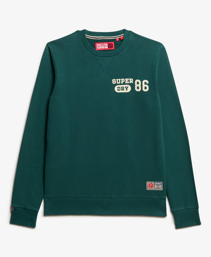 Athletic Printed Sweatshirt | Dark Pine Green