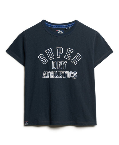 Athletic Graphic Fitted Slim Fit Tee | Eclipse Navy Slub