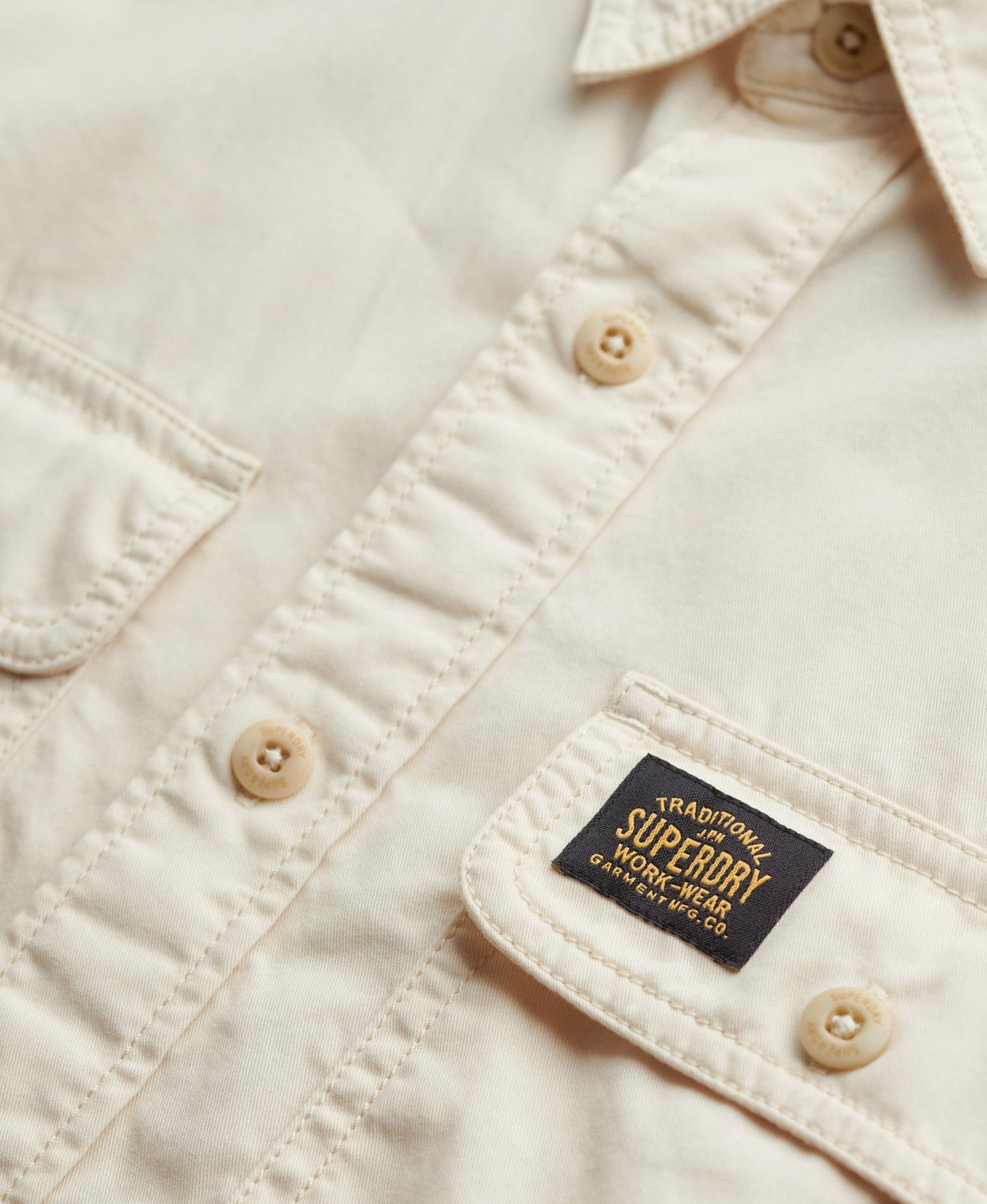 Cotton Workwear Long Sleeved Shirt | Oyster Grey