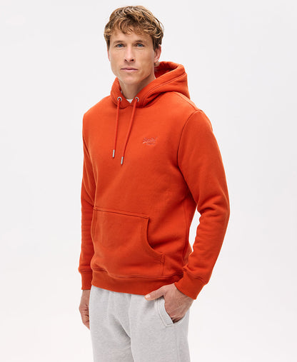 Essential Logo Slim Fit Hoodie | Denim Co Rust Orange