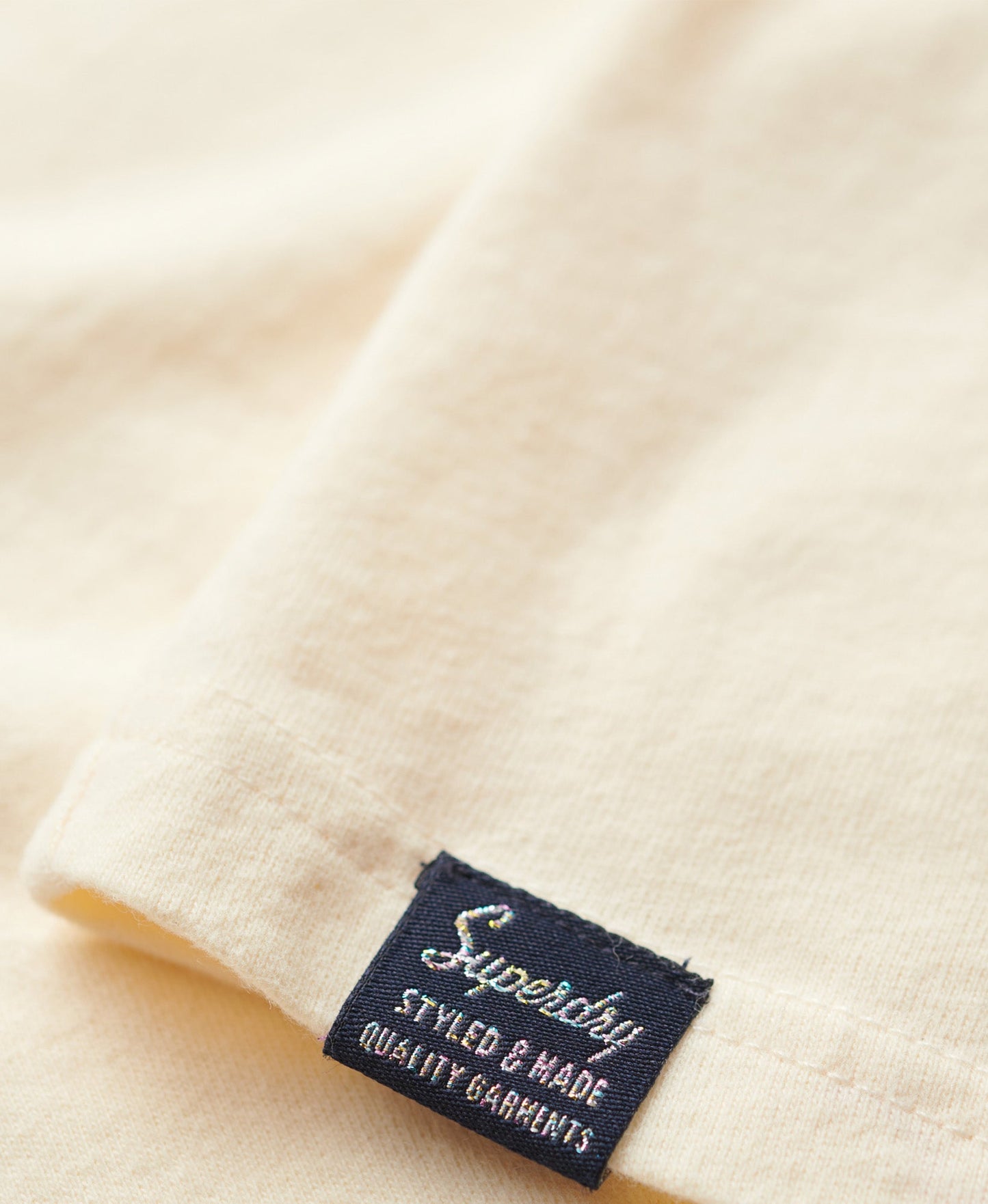 Embossed Vintage Logo Relaxed Tee | Rice White