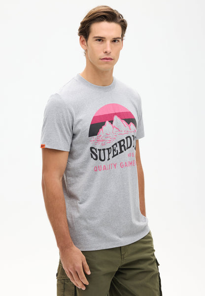 Outdoors Graphic Tee | Light Grey Grit