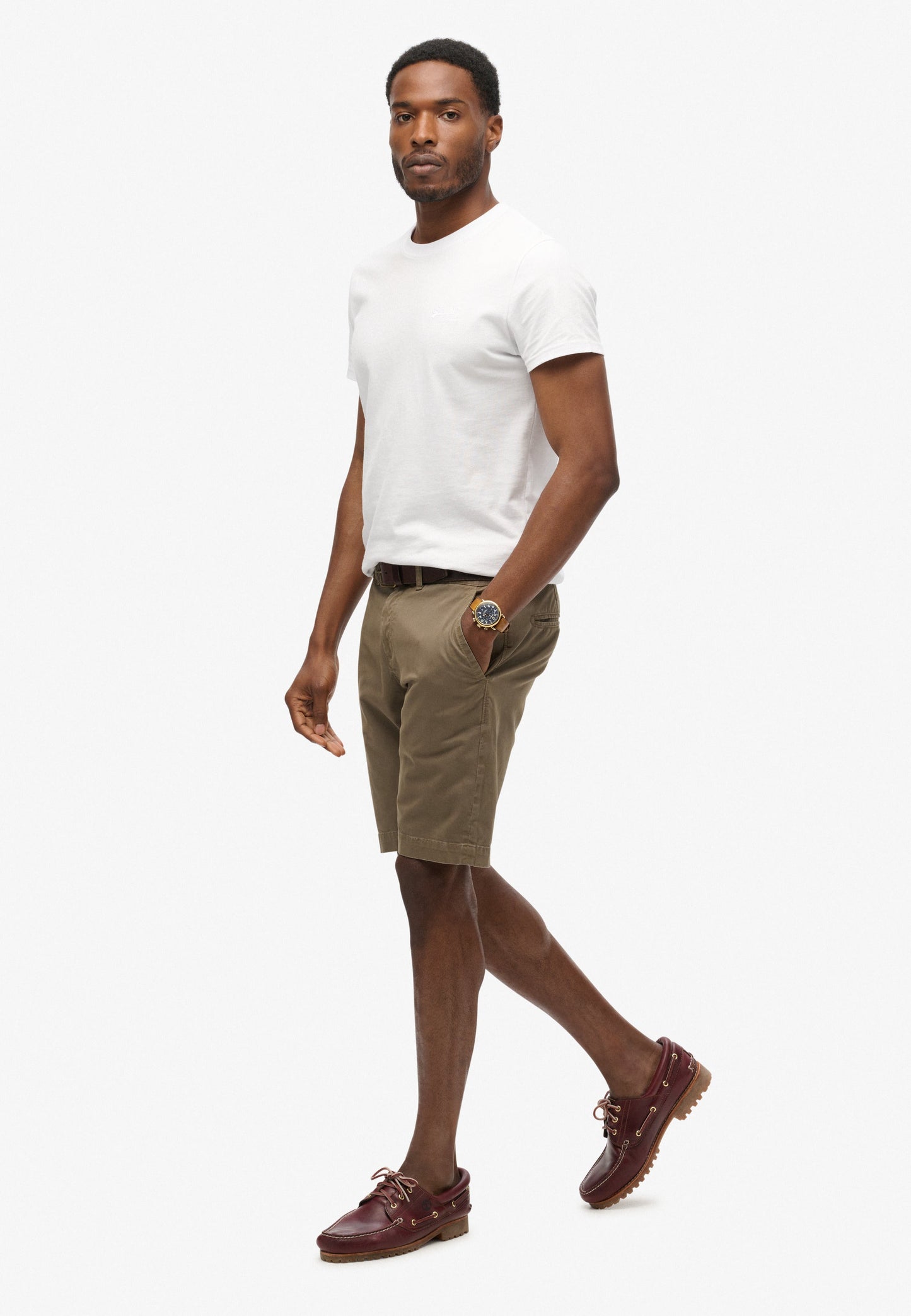 Vintage Slim Fit Chino Short | Dusty Olive Green