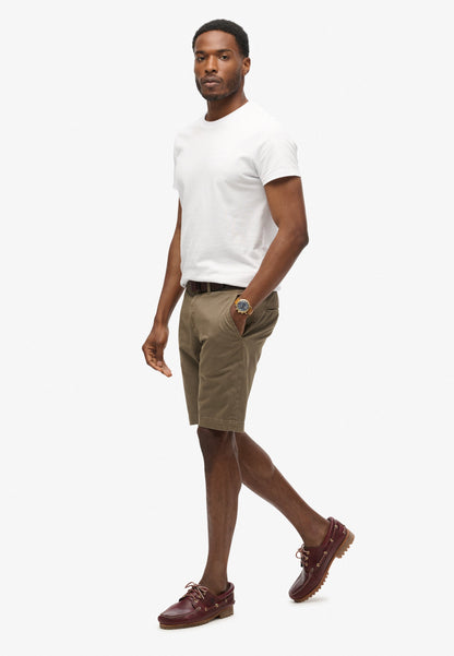 Vintage Slim Fit Chino Short | Dusty Olive Green