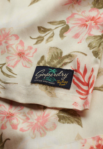 Beach Resort Shirt | Botanical Ecru