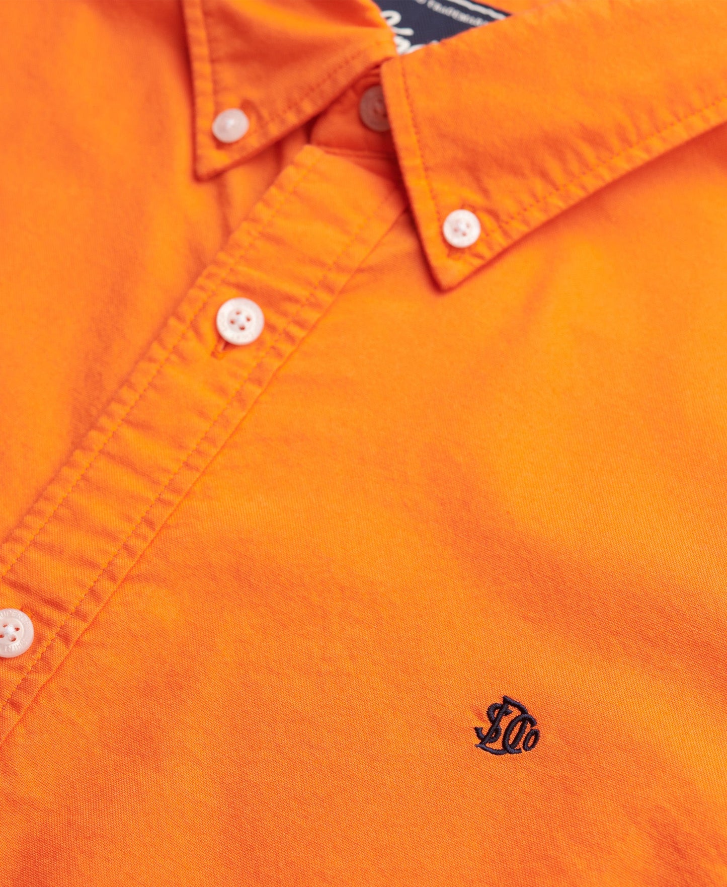 Classic Oxford Long Sleeve Shirt | Orange Chill