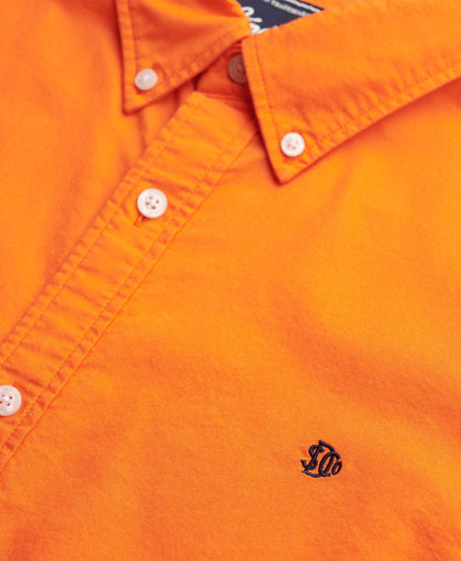 Classic Oxford Long Sleeve Shirt | Orange Chill
