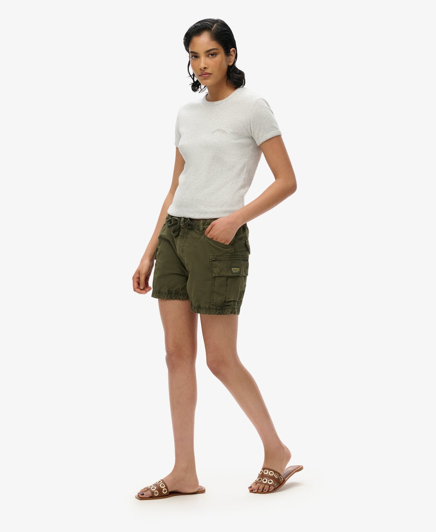 Cargo Hot Slim Fit Short | Olive Night Green