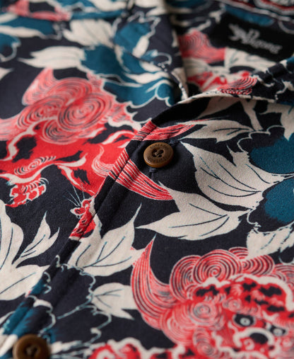 Merchant Hawaiian Shirt | Karashishi Navy