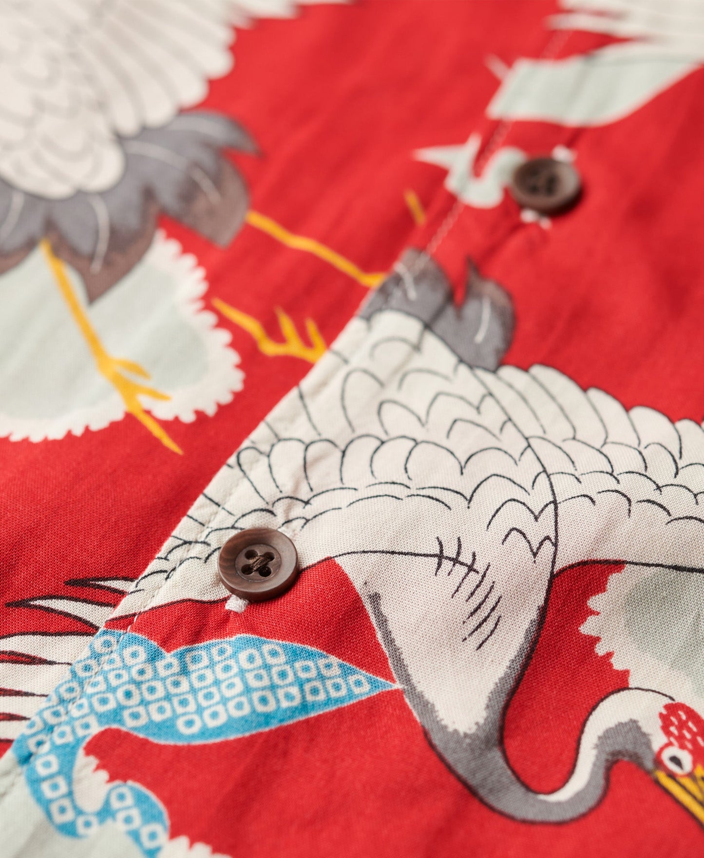 Merchant Hawaiian Shirt | Tsuru Red