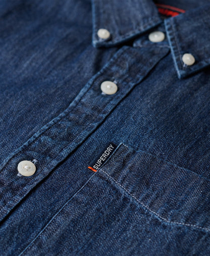 Essential Short Sleeve Denim Shirt | Rinse Wash