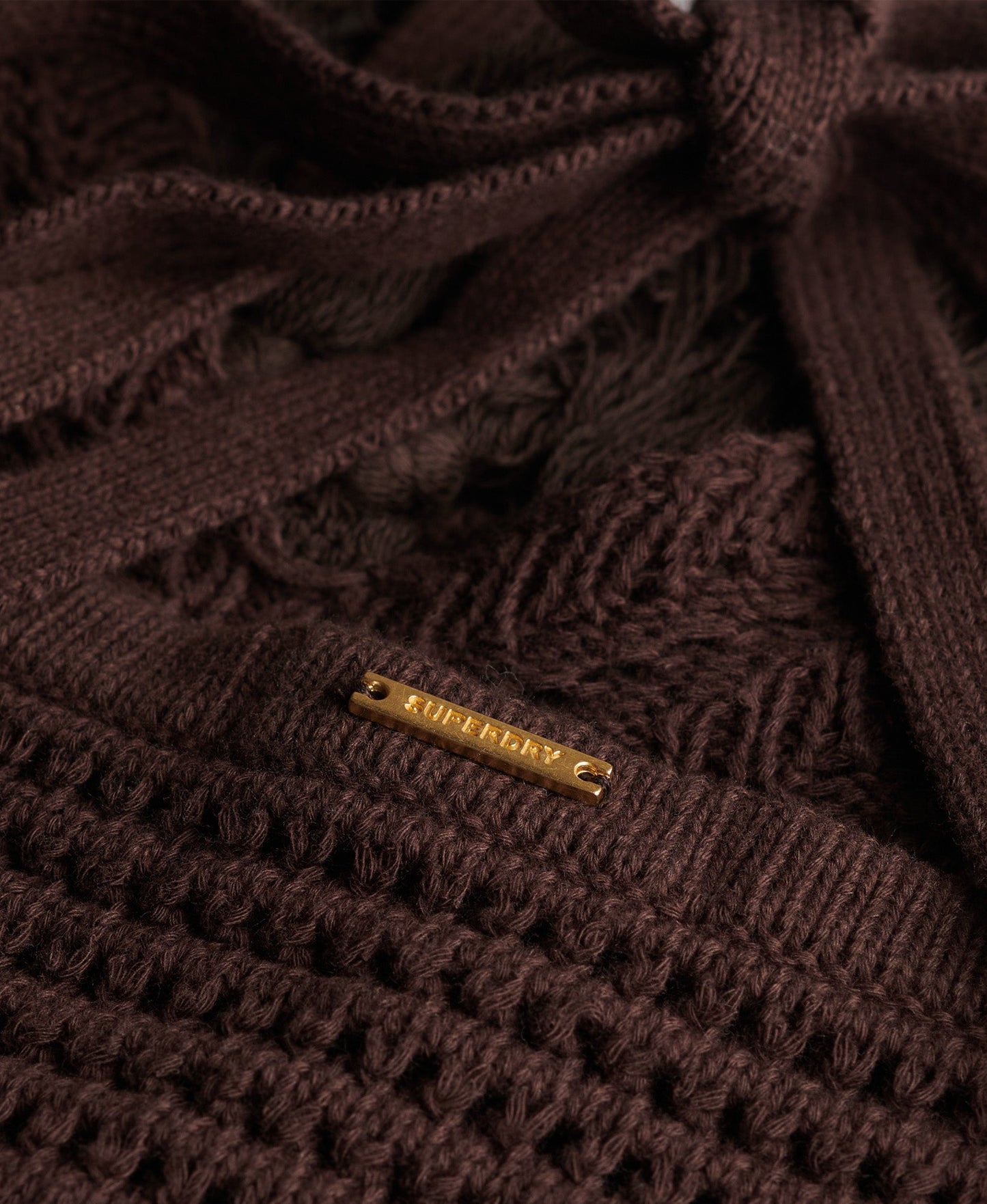 Crochet Tassel Midi Dress | Dark Oak Brown