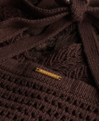 Crochet Tassel Midi Dress | Dark Oak Brown