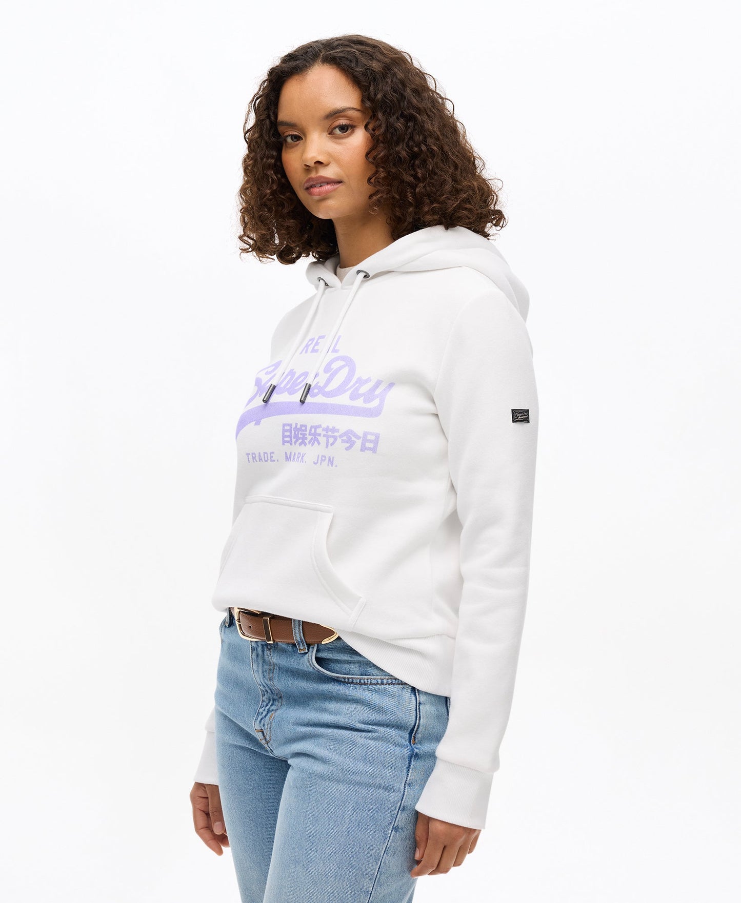 Vintage Logo Relaxed Hoodie | Optic/Purple