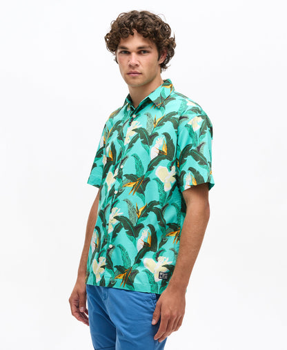 Hawaiian Shirt | Paradise Bird Aqua