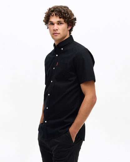 Vintage Oxford Short Sleeve Shirt | Black