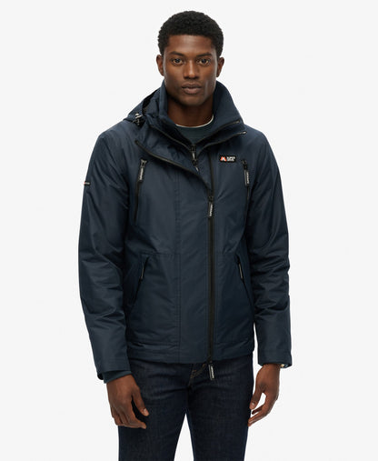 Hooded Mountain Windbreaker Slim Fit Jacket | Eclipse Navy