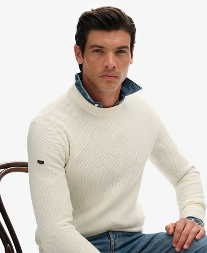 Light Weight Cotton Texture Jumper | Off White