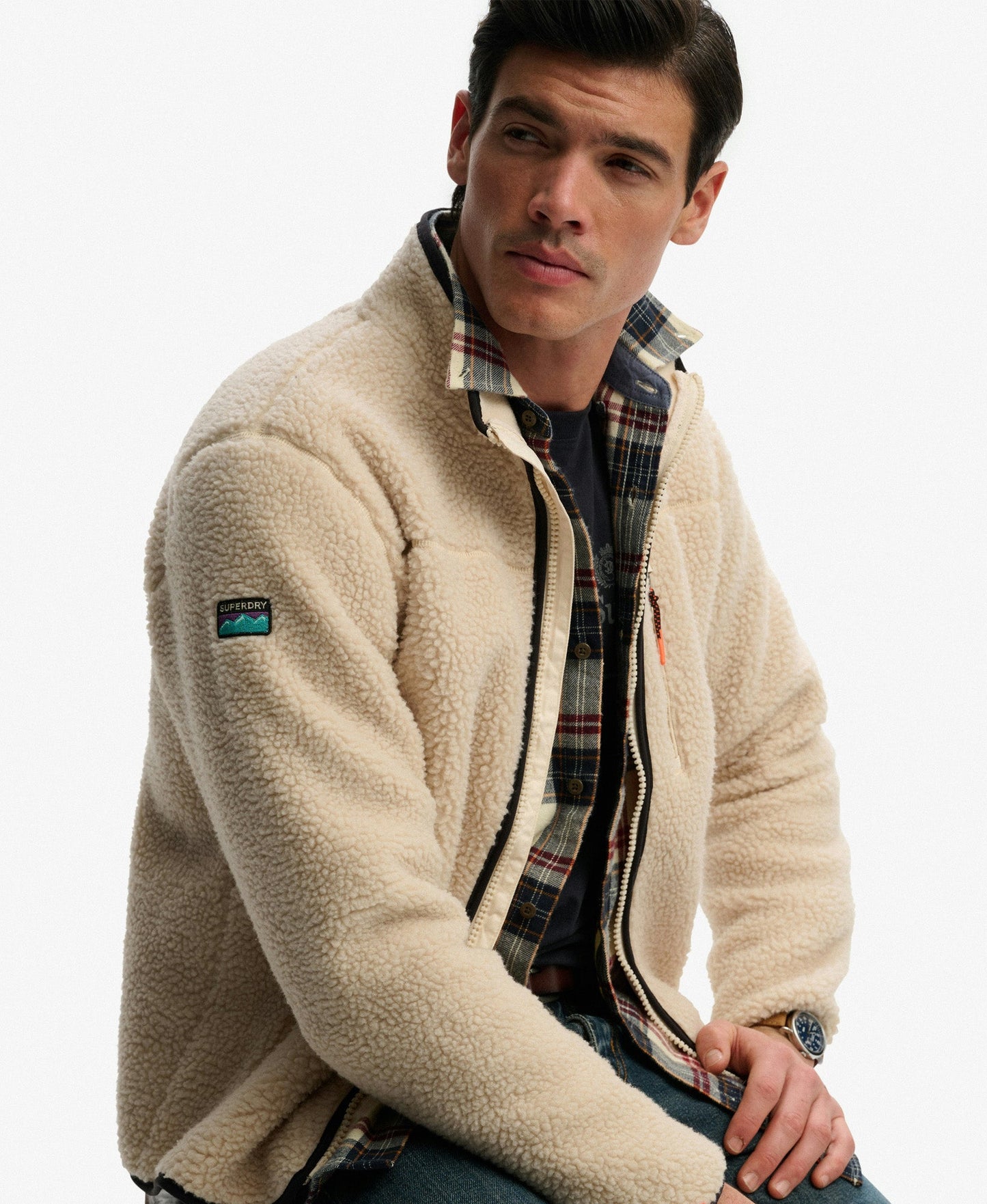 Outdoor Full Zip Fleece | Oatmeal Beige
