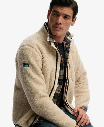 Outdoor Full Zip Fleece | Oatmeal Beige