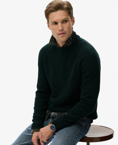 Wool Blend Jumper | Forest Green Marle