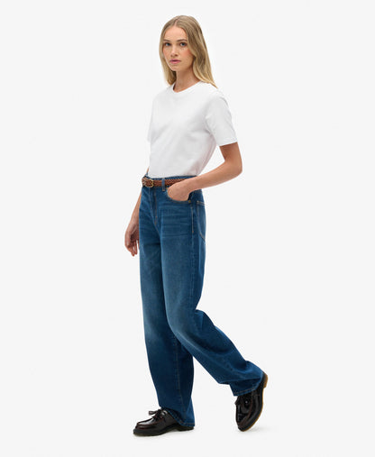 High Rise Wide Leg Jean | Deep Indigo Denim 30