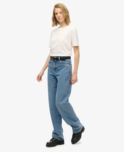 High Rise Wide Leg Jean | Mid Indigo Denim 30